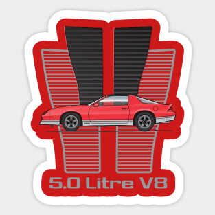 5.0 v8-red Sticker